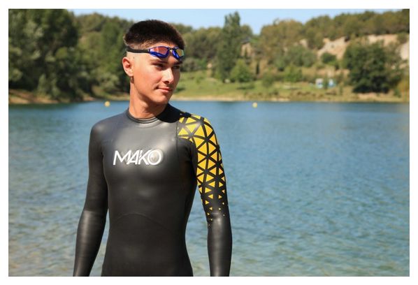 Traje de neopreno Mako Hali Plus Negro Amarillo Hombre