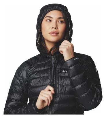 Chaqueta de plumón con capucha Columbia Arctic Crest para mujer Negro