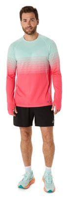 Maglia a maniche lunghe Asics Seamless Rosso/Verde Uomo