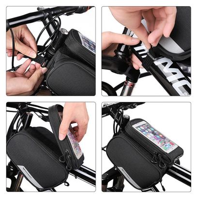 Sacoche de vélo + housse détachable jusqu'à 6 5  1 5l noire