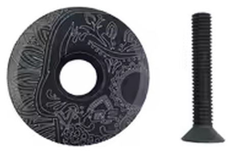 Bouchon de potence en alliage d'aluminium ultra-léger - Noir à motifs