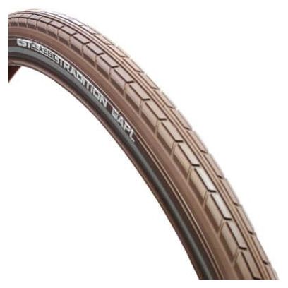 CST Pneu extérieur Tradition 28 x 1.75 Marron avec lignes réfléchissantes