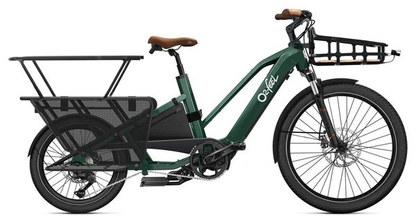 Elektro-Langtail-Fahrrad O2 Feel Equo Cargo Power 4.2 Shimano Deore 10V 720 Wh 20/26'' Smaragdgrün  Family Pack