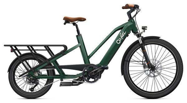 Longtail Elektrische Cargo Bike O2 Feel Equo Cargo Power 4.2 Shimano Deore 10V 720 Wh 20/26'' Emerald Green 2023 Pack Familie