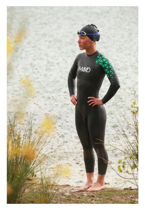 Mako Hali Plus Zwart Groen Neopreen Wetsuit