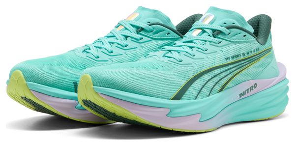 Puma x Hyrox Deviate Nitro 4 Running Shoes, Green, Men's