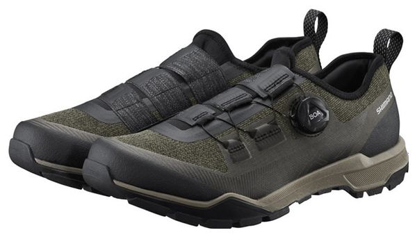 Zapatillas Shimano EX700 para bicicleta de montaña Verde oliva