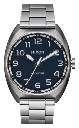 Nixon Mullet Steel Zilver/Blauw Unisex Horloge