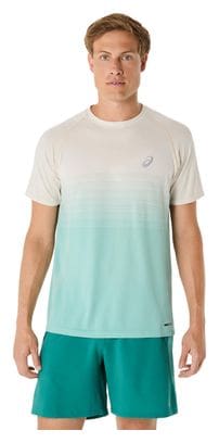 Asics Seamless Beige/Groen Heren Jersey met korte mouwen