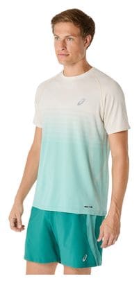 Asics Seamless Beige/Groen Heren Jersey met korte mouwen