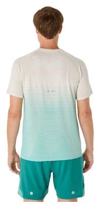 Asics Seamless Beige/Groen Heren Jersey met korte mouwen