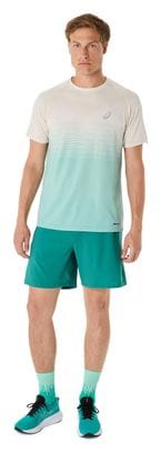 Asics Seamless Beige/Groen Heren Jersey met korte mouwen