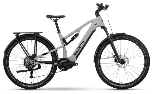 Raymon CrossRay Vollgefedertes Elektro-Trekkingrad Shimano Essa 8S 720Wh 29'' Grau