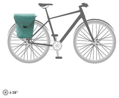 Ortlieb Velo-Shopper 18.5L Bike Bag Cascade Blue