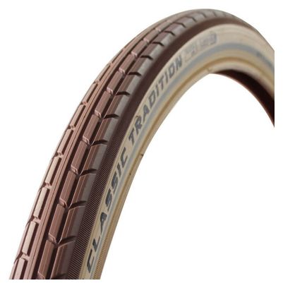 CST Pneu extérieur Tradition 28 x 1.75 Marron/Crème avec lignes réfléchissantes