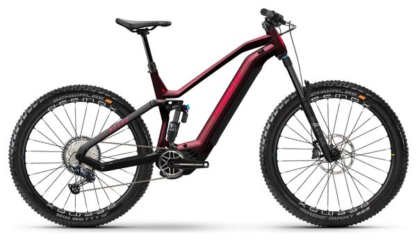 VTT Électrique Tout-Suspendu Haibike Nduro 7 Shimano SLX 12V 720 Wh 27''/29'' Bordeaux/Noir 2024