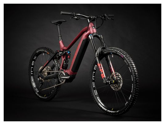 VTT Électrique Tout-Suspendu Haibike Nduro 7 Shimano SLX 12V 720 Wh 27''/29'' Bordeaux/Noir 2024