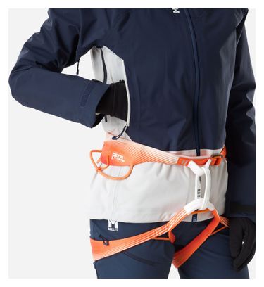 Chaqueta impermeable Millet Kamet Gore-Tex azul/blanca para mujer
