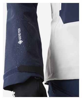 Chaqueta impermeable Millet Kamet Gore-Tex azul/blanca para mujer