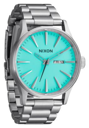 Reloj Unisex Nixon Sentry Acero Plata/Turquesa