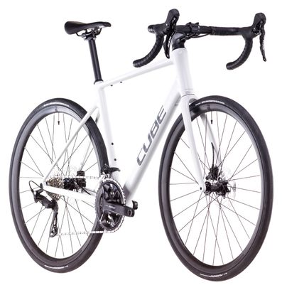 Cube Attain SLX Bicicleta de carretera Shimano 105 12S 700 mm Algodón Blanco Gris 2025