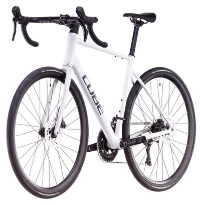 Cube Attain SLX Rennrad Shimano 105 12S 700 mm Baumwolle Weiß Grau 2025 ...