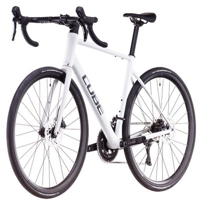 Vélo de Route Cube Attain SLX Shimano 105 12V 700 mm Blanc Cotton Gris 2025