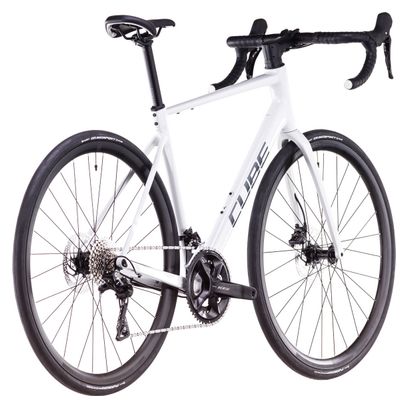 Cube Attain SLX Bicicleta de carretera Shimano 105 12S 700 mm Algodón Blanco Gris 2025