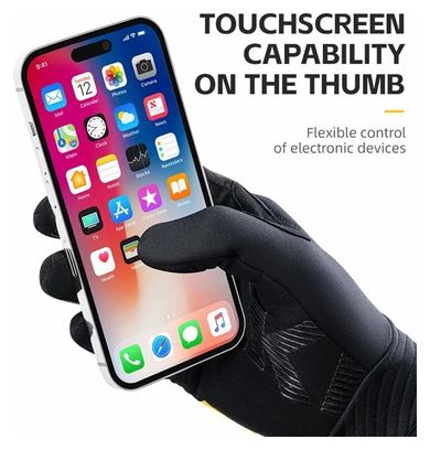 Paire de Gants de Cyclisme Extérieurs Antidérapants Ecran Tactile noir