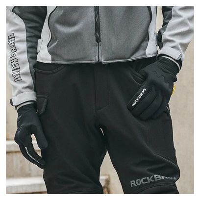 Paire de Gants de Cyclisme Extérieurs Antidérapants Ecran Tactile noir