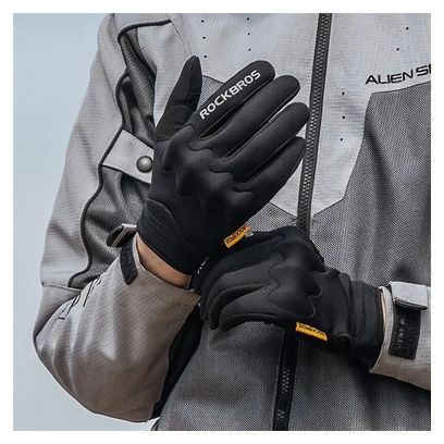 Paire de Gants de Cyclisme Extérieurs Antidérapants Ecran Tactile noir