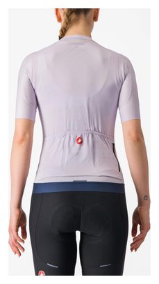 Maillot de manga corta Castelli Espresso para mujer Morado Azul