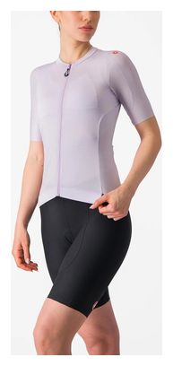 Maillot de manga corta Castelli Espresso para mujer Morado Azul