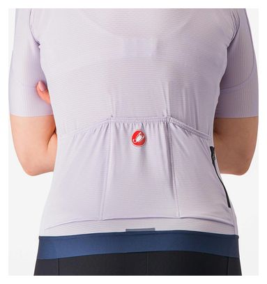 Maillot de manga corta Castelli Espresso para mujer Morado Azul