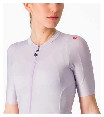 Maillot de manga corta Castelli Espresso para mujer Morado Azul