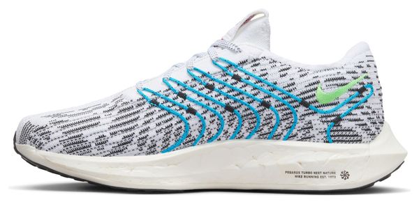 Nike Pegasus Turbo Flyknit Next Nature Hardloopschoenen Wit Multikleur