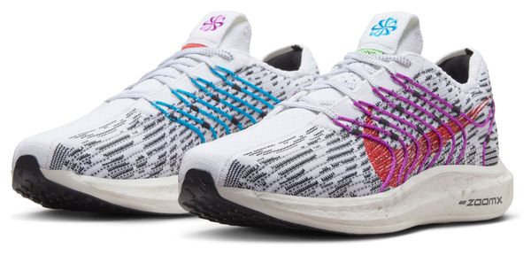 Nike Pegasus Turbo Flyknit Next Nature Hardloopschoenen Wit Multikleur