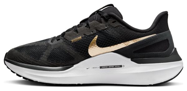 Nike Air Zoom Structure 25 Women's Running Shoes Black Gold