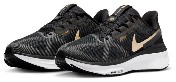 Damen Laufschuhe Nike Air Zoom Structure 25 Schwarz Gold
