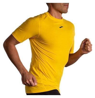 Maillot manches courtes Brooks High Point Trail Jaune Homme