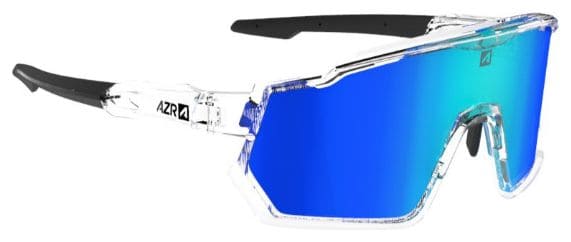 Lunettes AZR Pro Race RX Crystal verni/Noir / Écran Hydrophobe Bleu