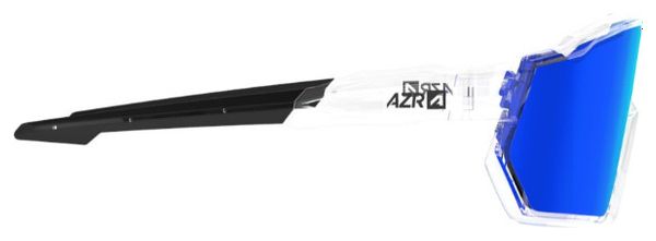Lunettes AZR Pro Race RX Crystal verni/Noir / Ecran Hydrophobe Bleu 