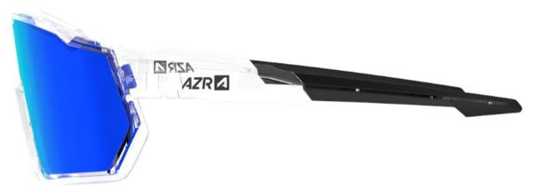 Lunettes AZR Pro Race RX Crystal verni/Noir / Ecran Hydrophobe Bleu 