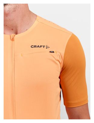 Maillot manches courtes Craft Pro Gravel Pêche/Désert Homme