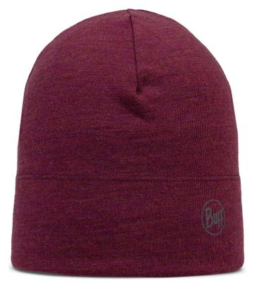 Red Merino Midweight Buff Beanie