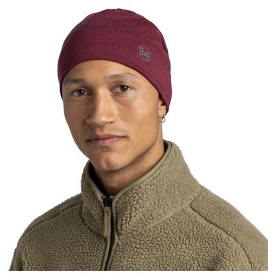 Red Merino Midweight Buff Beanie