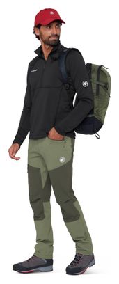 Sudadera polar Mammut Taiss con media cremallera, negra, para hombre