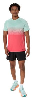 Asics Seamless Jersey met korte mouwen Rood/Groen Heren