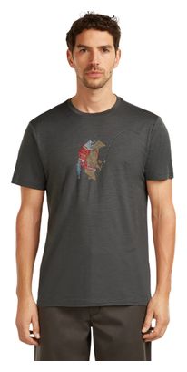 Icebreaker 150 Tech Lite Tee Bear Catch grijs heren-T-shirt