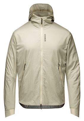 Giacca da uomo con cappuccio Gore Wear Concurve Windstopper Beige